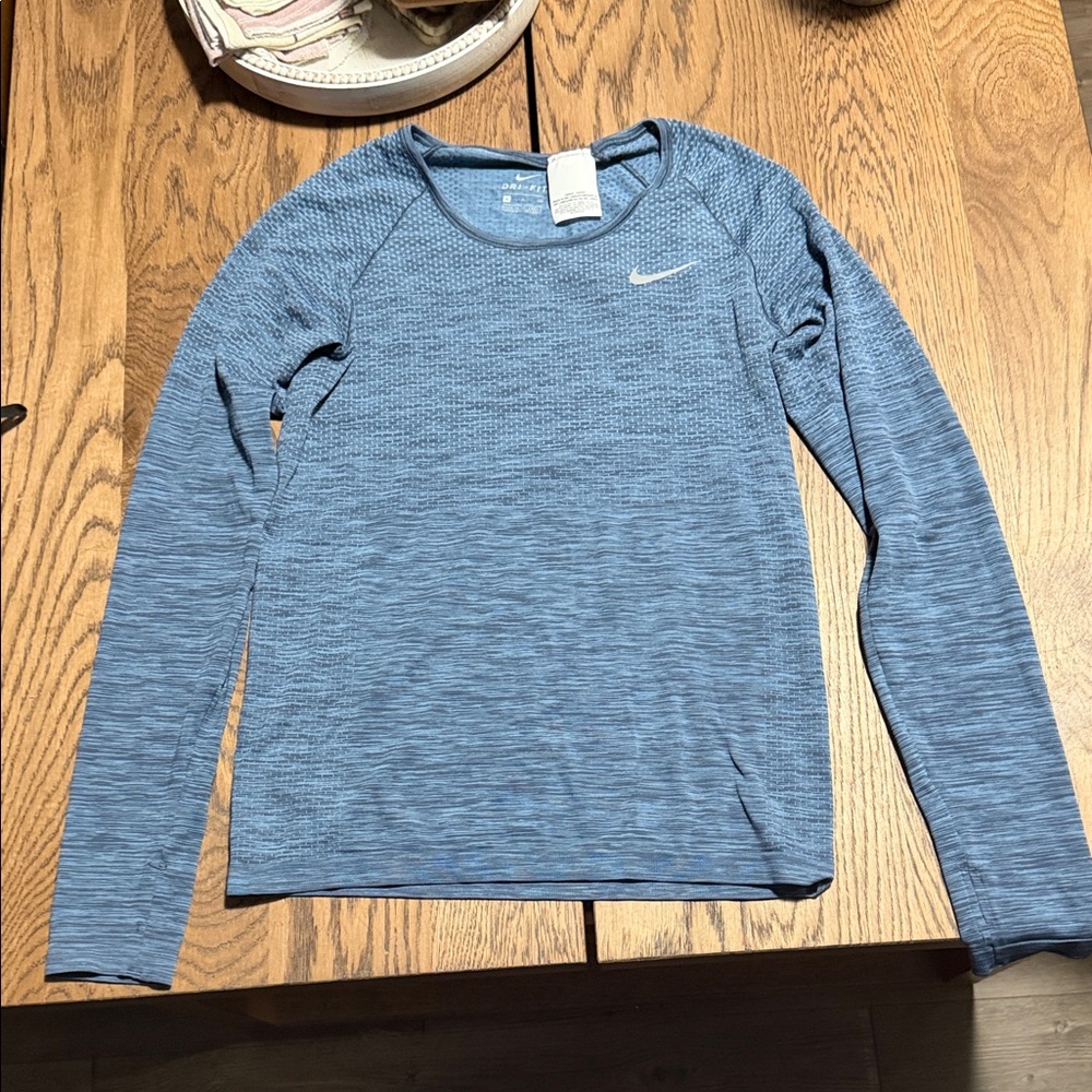 Nike Heathered Blue Performance Top